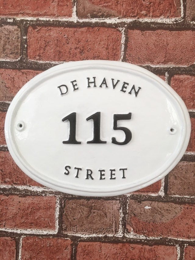 Handmade Colonial House Sign, Personalized Address Plaque