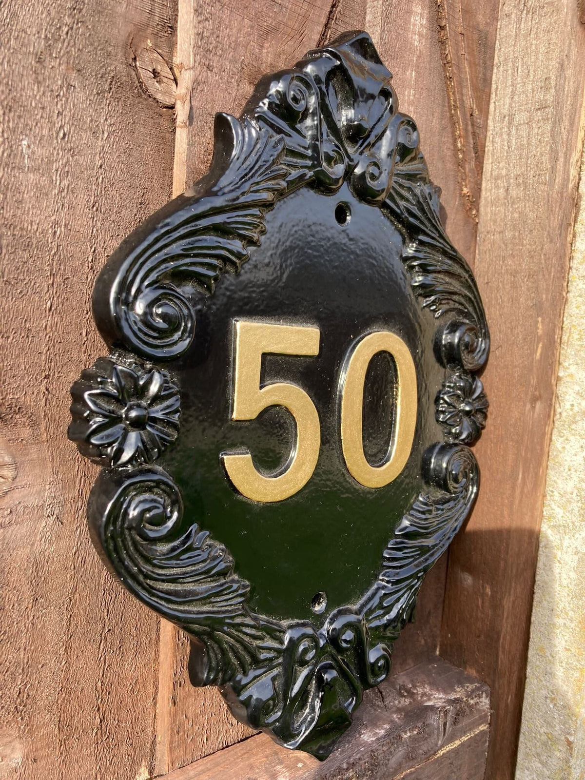 Art Nouveau House Plaque, French Style Château Sign, Custom Address Number