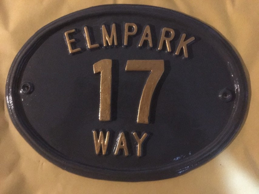 Handmade Colonial House Sign, Personalized Address Plaque