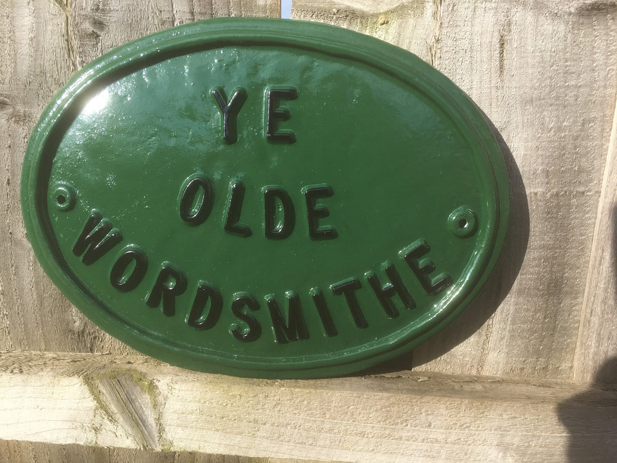 Handmade Cast Aluminum Address Sign, Traditional House Number Plaque