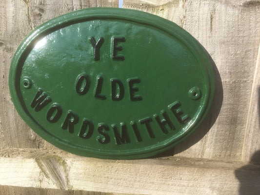 Handmade Cast Aluminum Address Sign, Traditional House Number Plaque