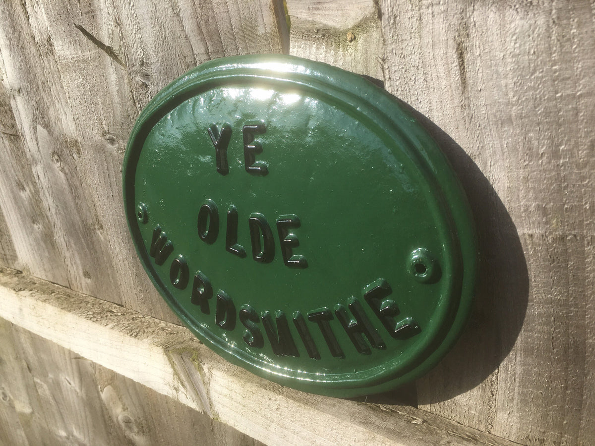 Handmade Cast Aluminum Address Sign, Traditional House Number Plaque