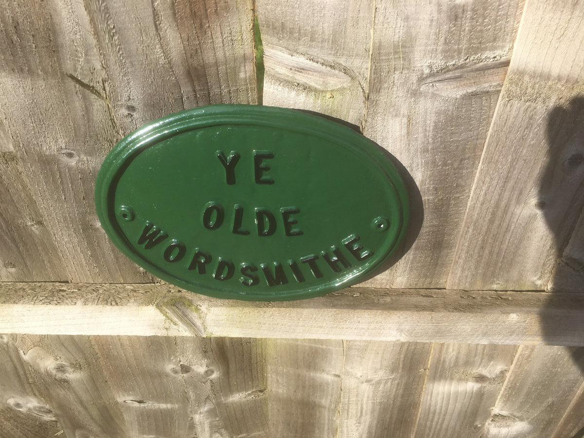Handmade Cast Aluminum Address Sign, Traditional House Number Plaque