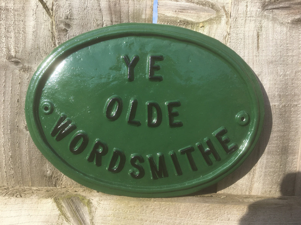 Handmade Cast Aluminum Address Sign, Traditional House Number Plaque