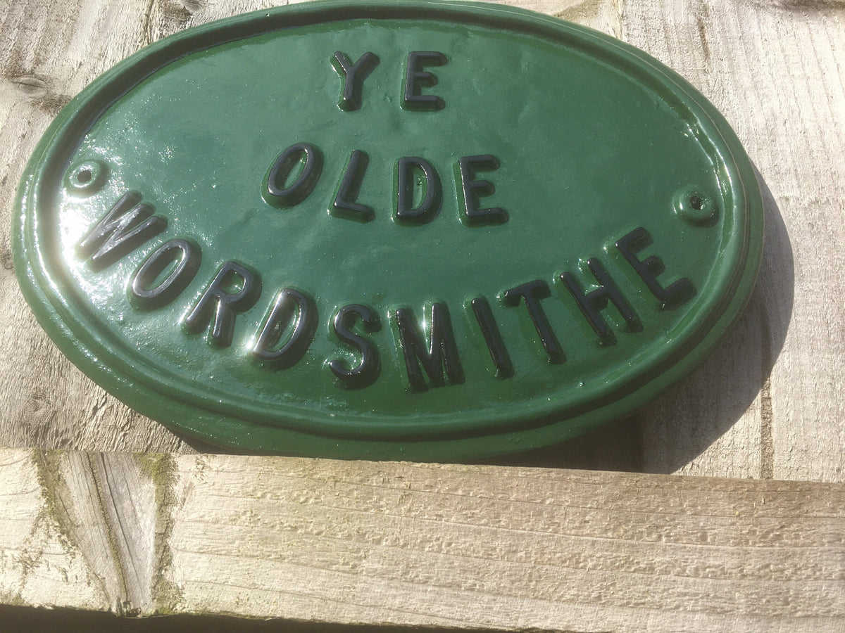 Handmade Cast Aluminum Address Sign, Traditional House Number Plaque