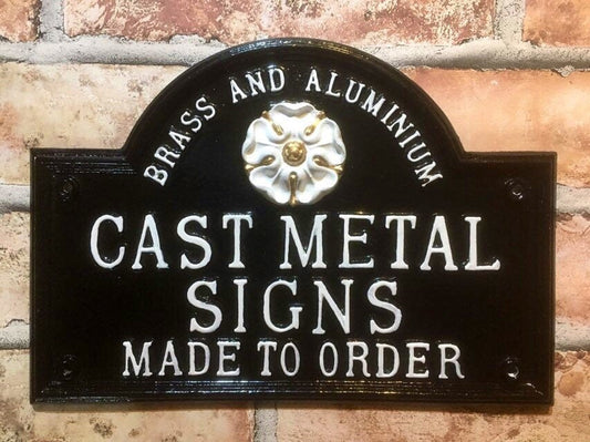 Vintage Handmade Cast Aluminum House Number Plaque, Personalized Colonial Address Sign