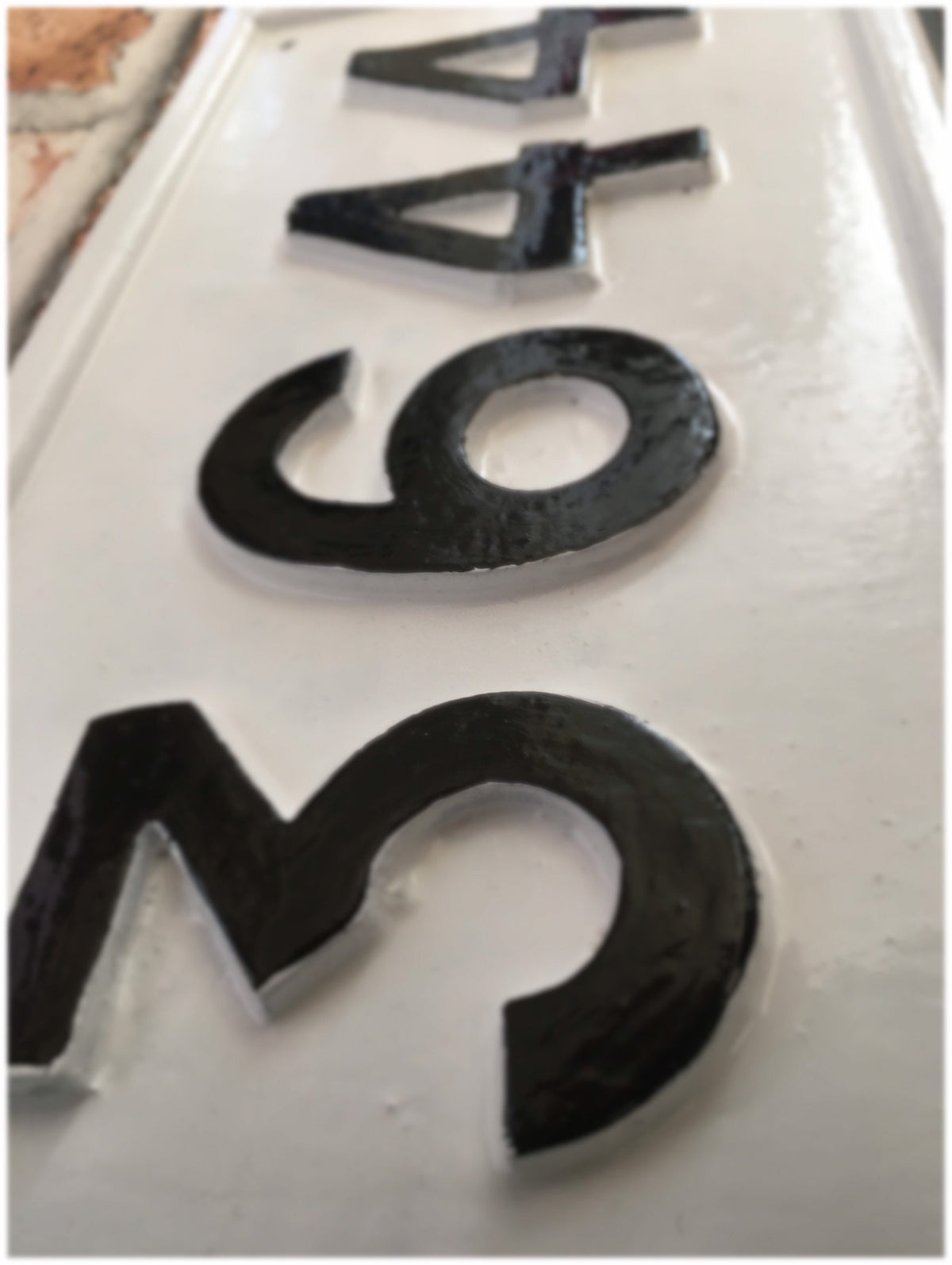 Handmade Cast Aluminium Address Sign, Custom House Number Plate