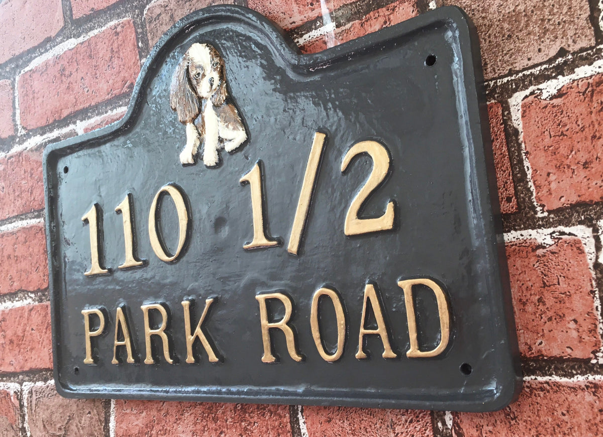 Handmade Aluminum House Number Plaque, Personalized Address Sign