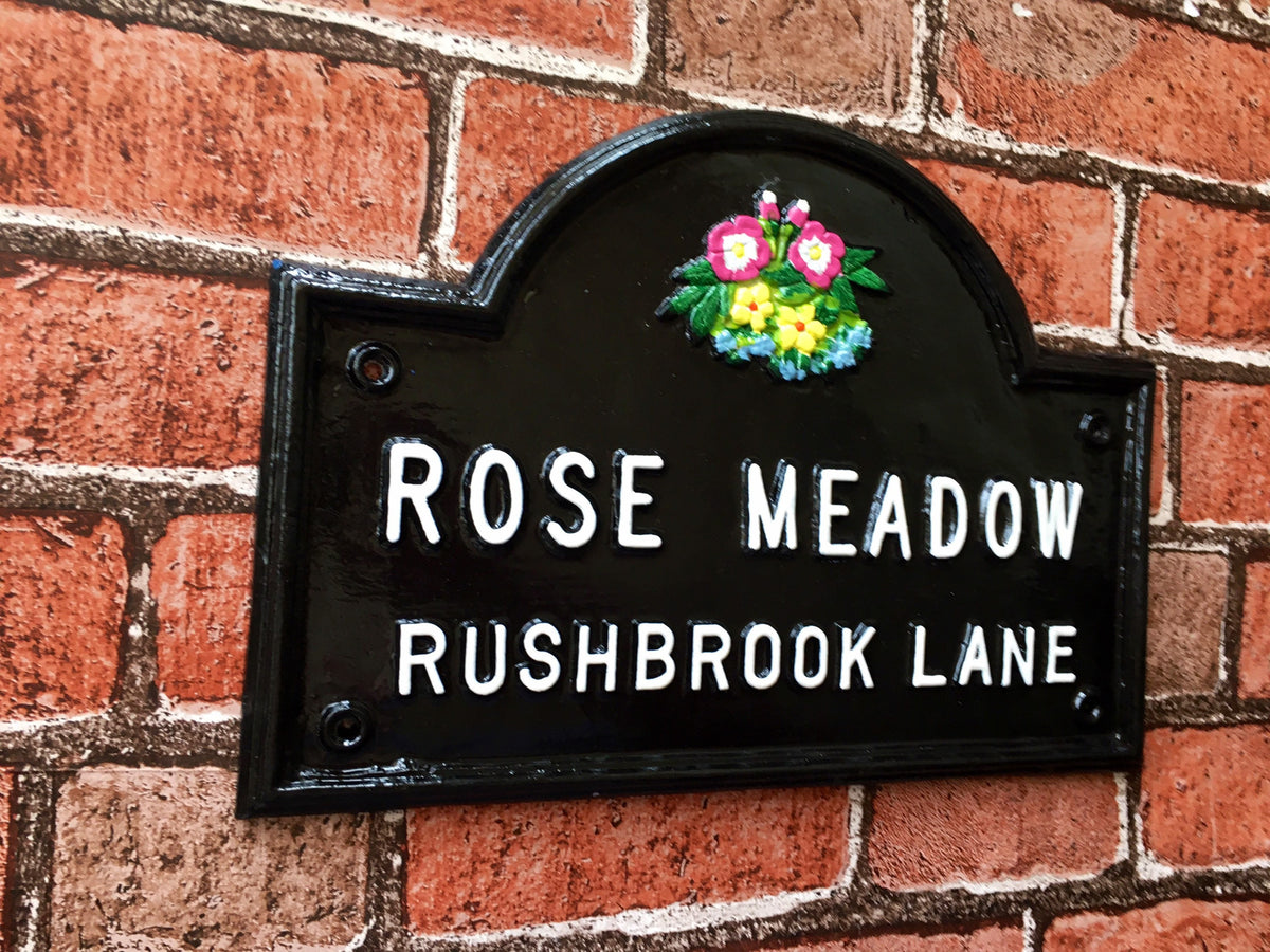 Handmade Colonial Address Sign, Cast Aluminum House Plaque