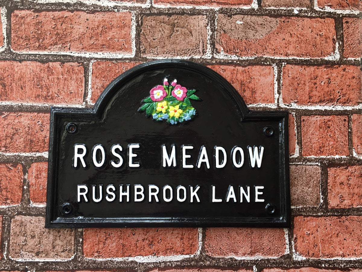 Handmade Colonial Address Sign, Cast Aluminum House Plaque