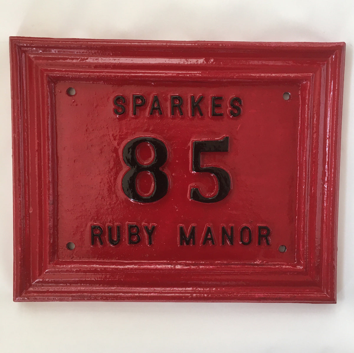 Hand Cast Aluminum Address Sign – Custom House Number Plaque