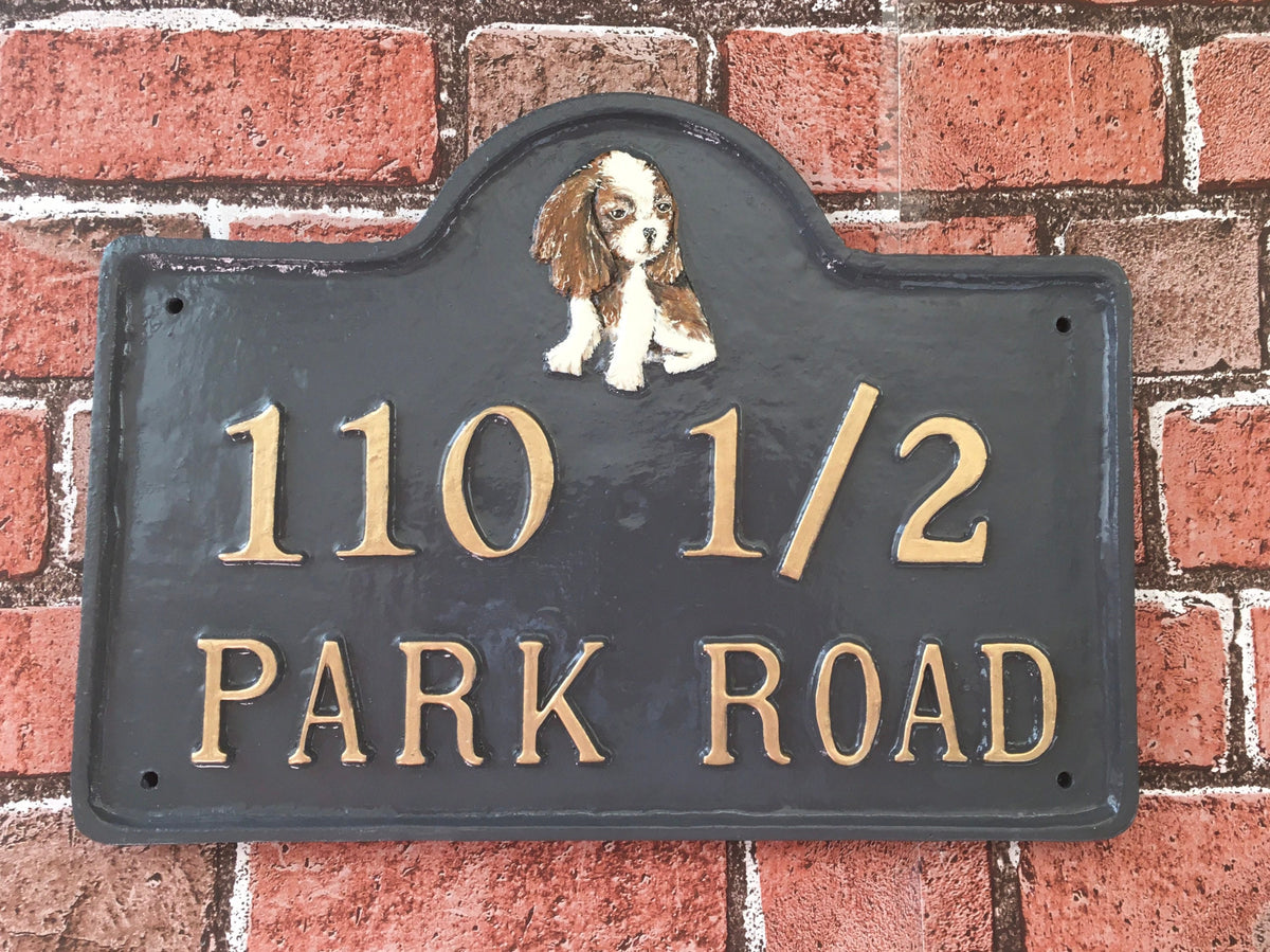 Handmade Aluminum House Number Plaque, Personalized Address Sign