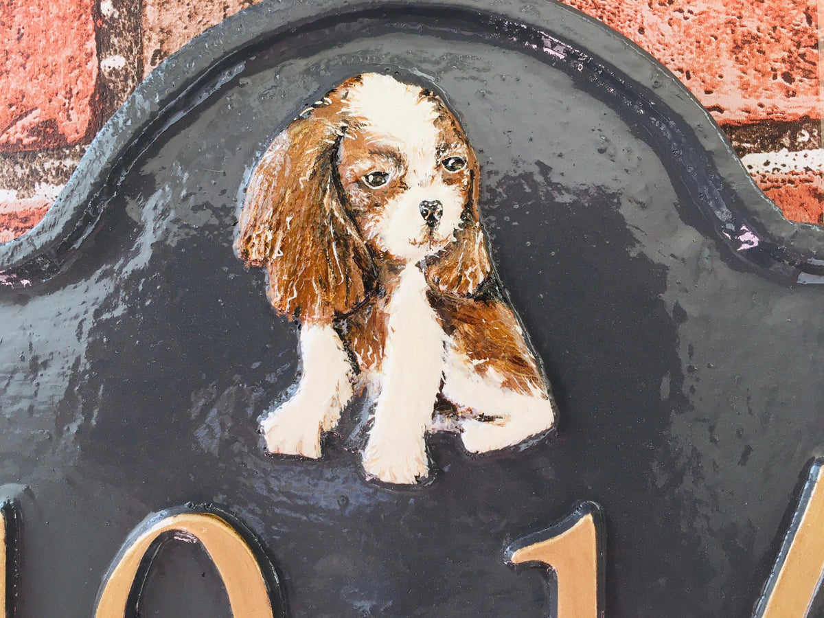Handmade Aluminum House Number Plaque, Personalized Address Sign