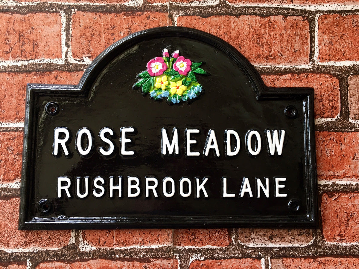 Handmade Colonial Address Sign, Cast Aluminum House Plaque