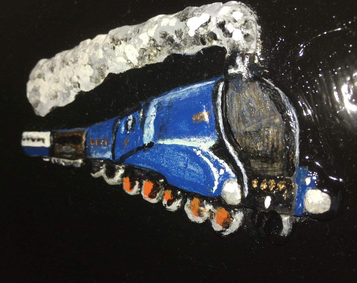 Handmade Mallard Train House Plaque, Cast Aluminum Address Sign