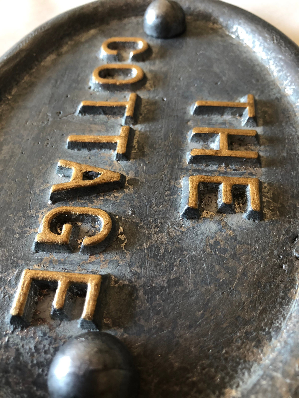 Handmade Cast Lead House Number Sign, Traditional Address Plaque