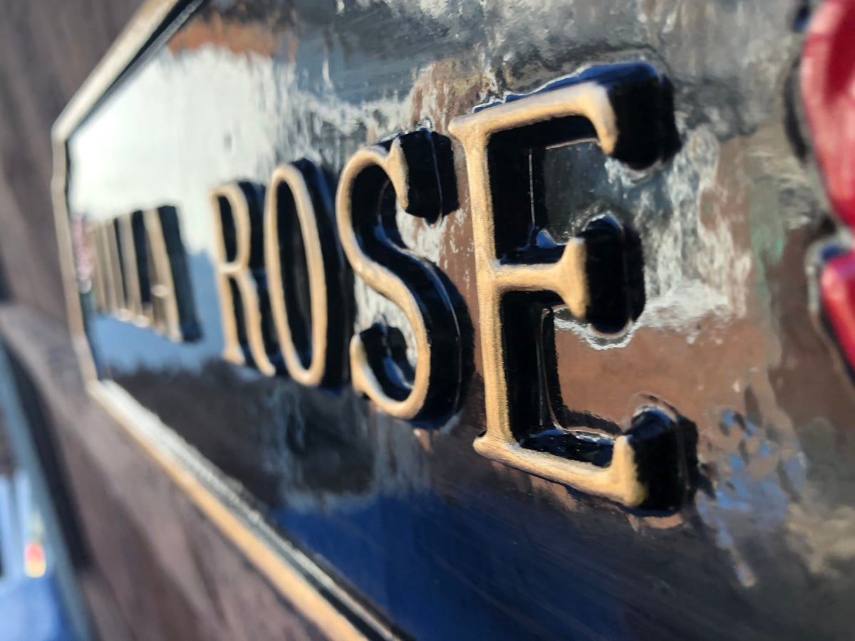 Handmade Enamel Finished House Number Plaque, Cast Aluminum Address Sign