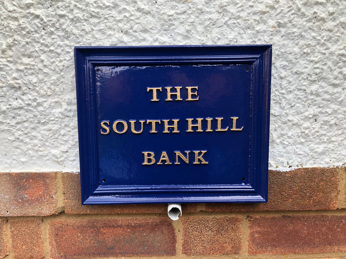 Handmade Cast Aluminum House Number Sign, Custom Door Plaque