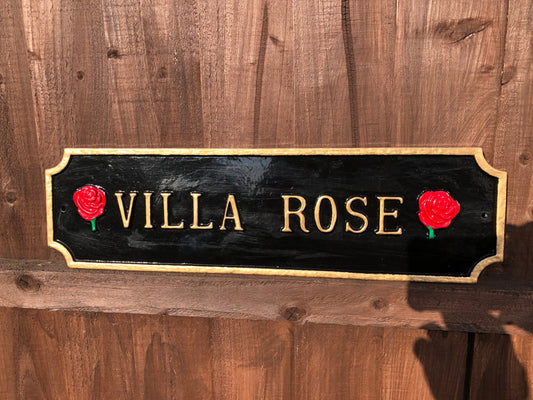 Handmade Enamel Finished House Number Plaque, Cast Aluminum Address Sign