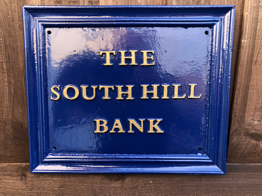 Handmade Cast Aluminum House Number Sign, Custom Door Plaque