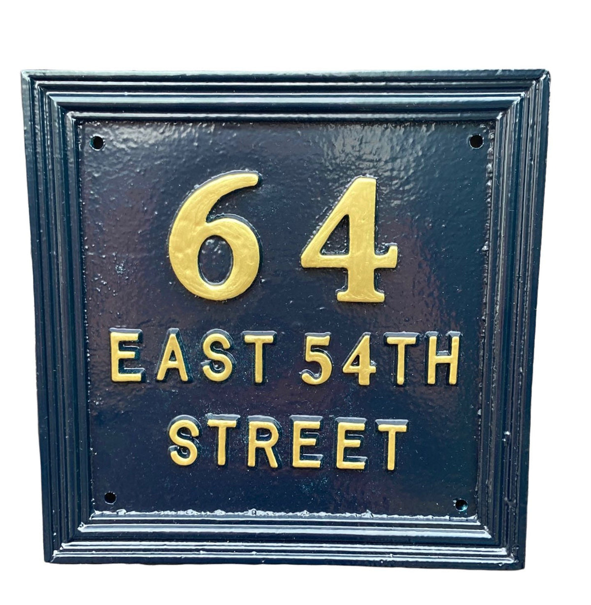 Hand Cast Aluminum House Number Sign, Custom Door Plaque