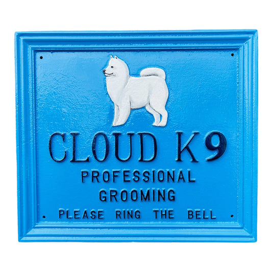 Handmade Edwardian Style Business Sign, Cast Aluminium, Custom Colors