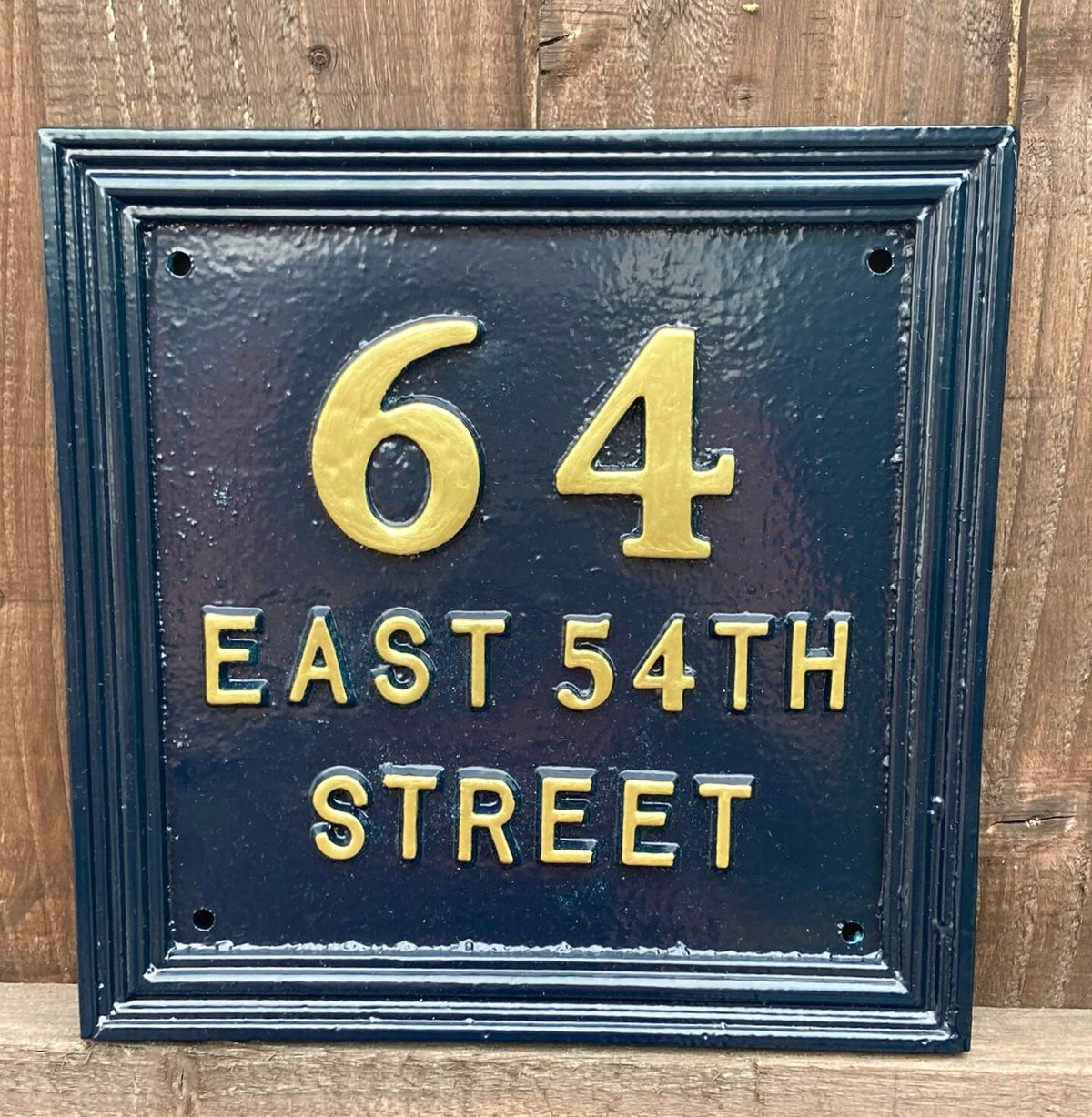Hand Cast Aluminum House Number Sign, Custom Door Plaque