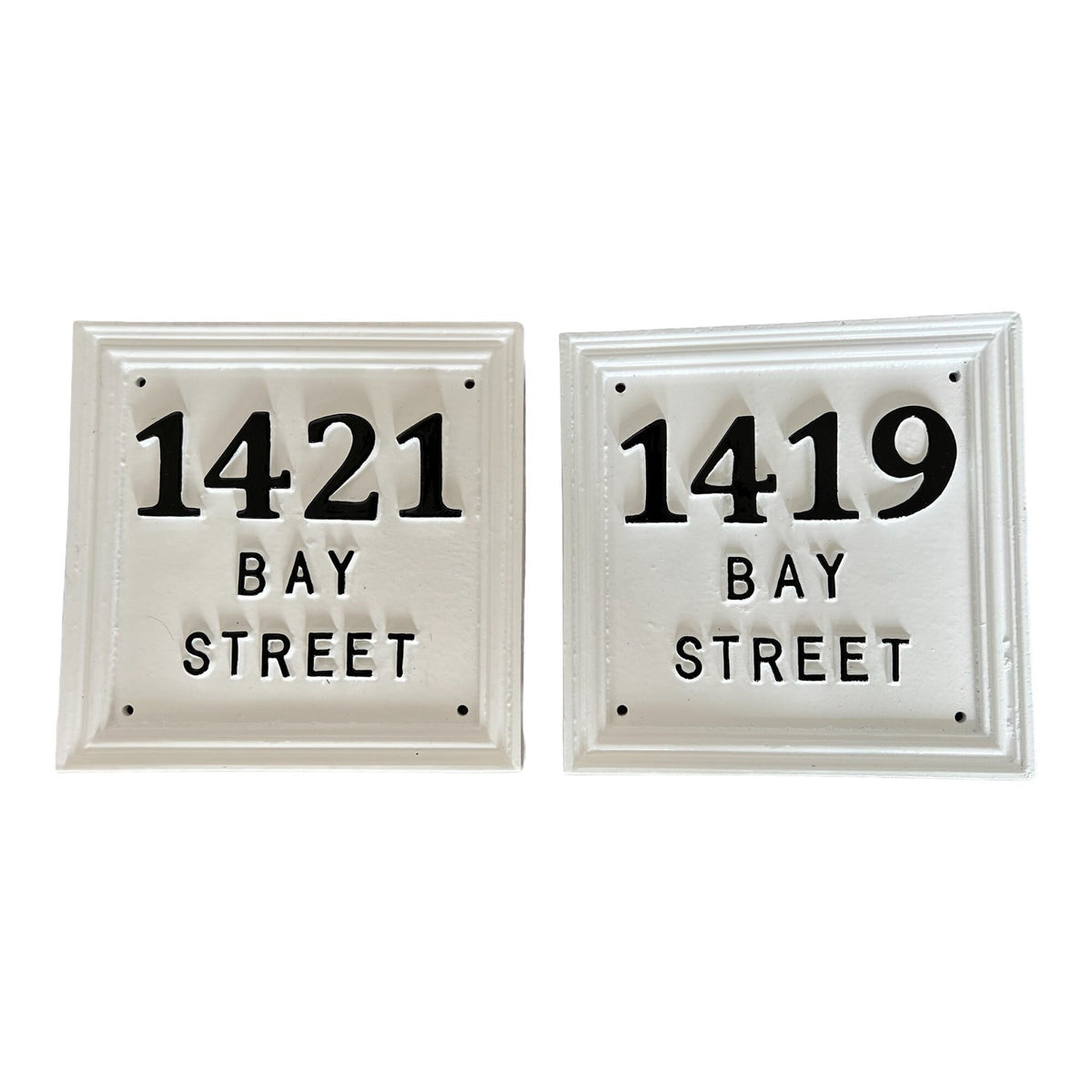 Hand Cast Aluminum House Number Sign, Custom Door Plaque