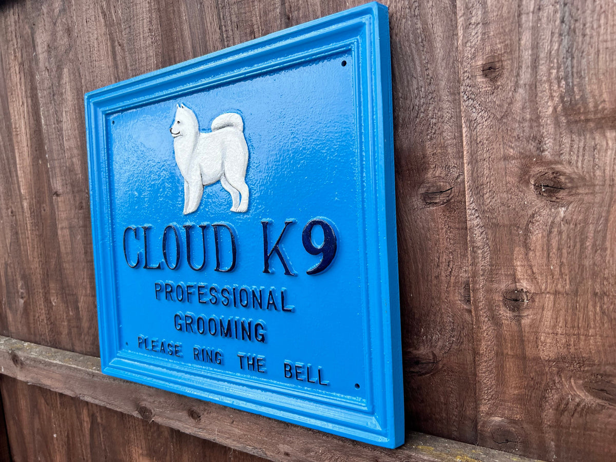 Handmade Edwardian Style Business Sign, Cast Aluminium, Custom Colors