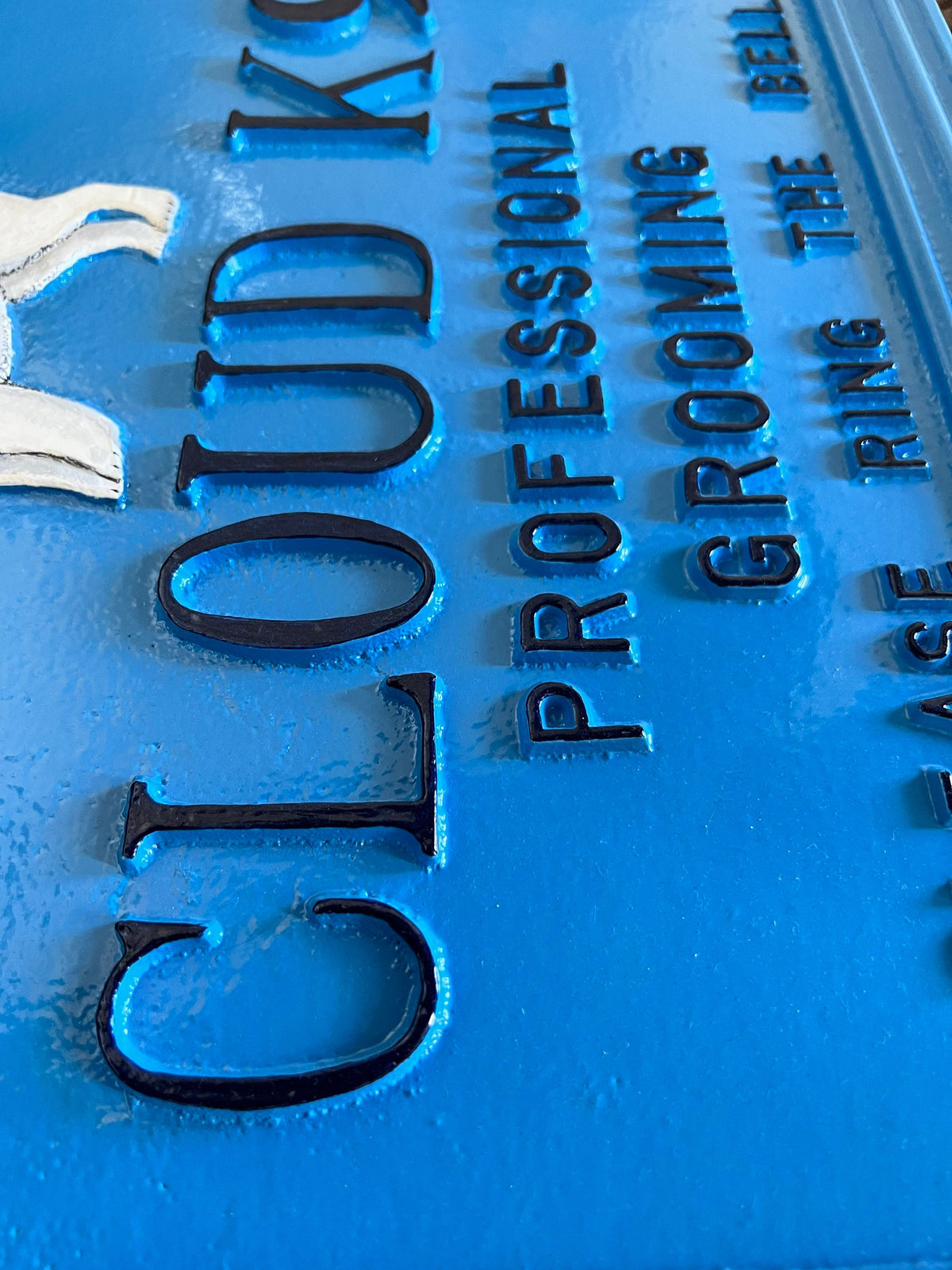 Handmade Edwardian Style Business Sign, Cast Aluminium, Custom Colors