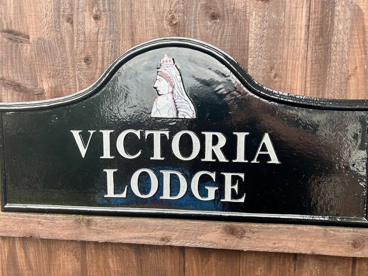 Edwardian House Name Sign, Handmade Cast Aluminium Plaque