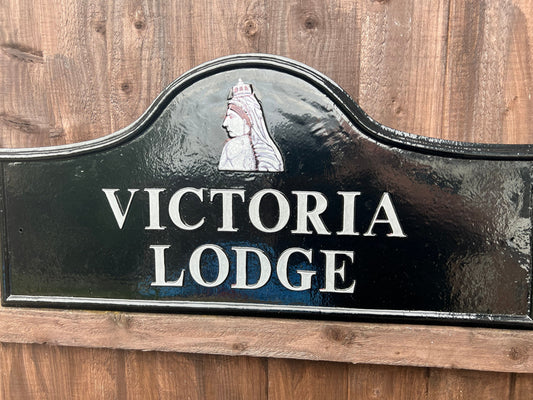 Edwardian House Name Sign, Handmade Cast Aluminium Plaque