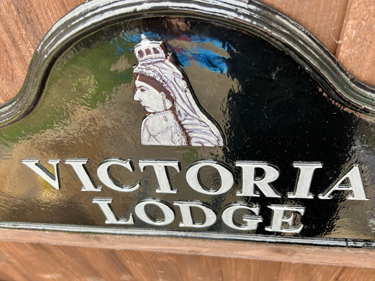 Edwardian House Name Sign, Handmade Cast Aluminium Plaque