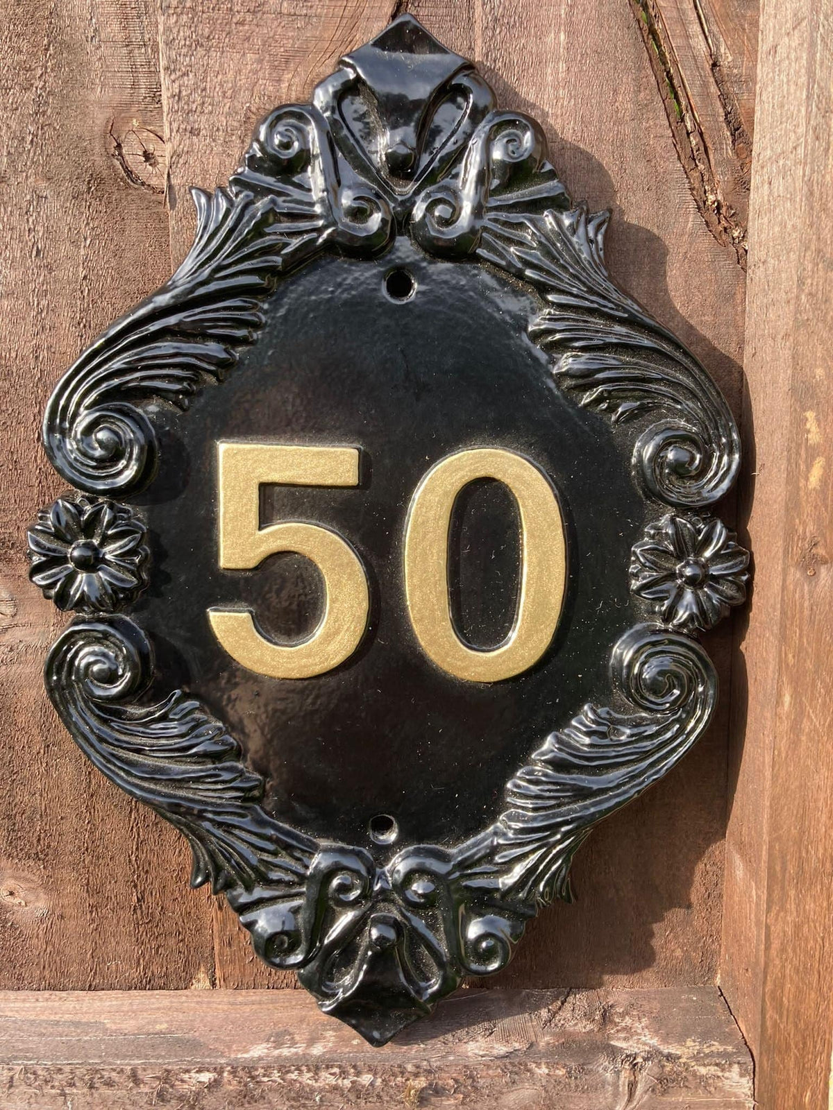 Art Nouveau House Plaque, French Style Château Sign, Custom Address Number
