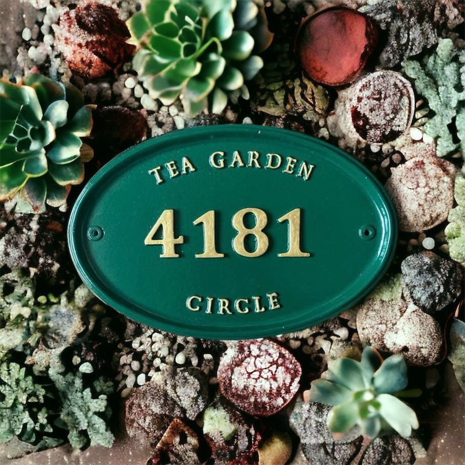 Address plaque for house, colonial style sign, personalized wedding gift, number plate