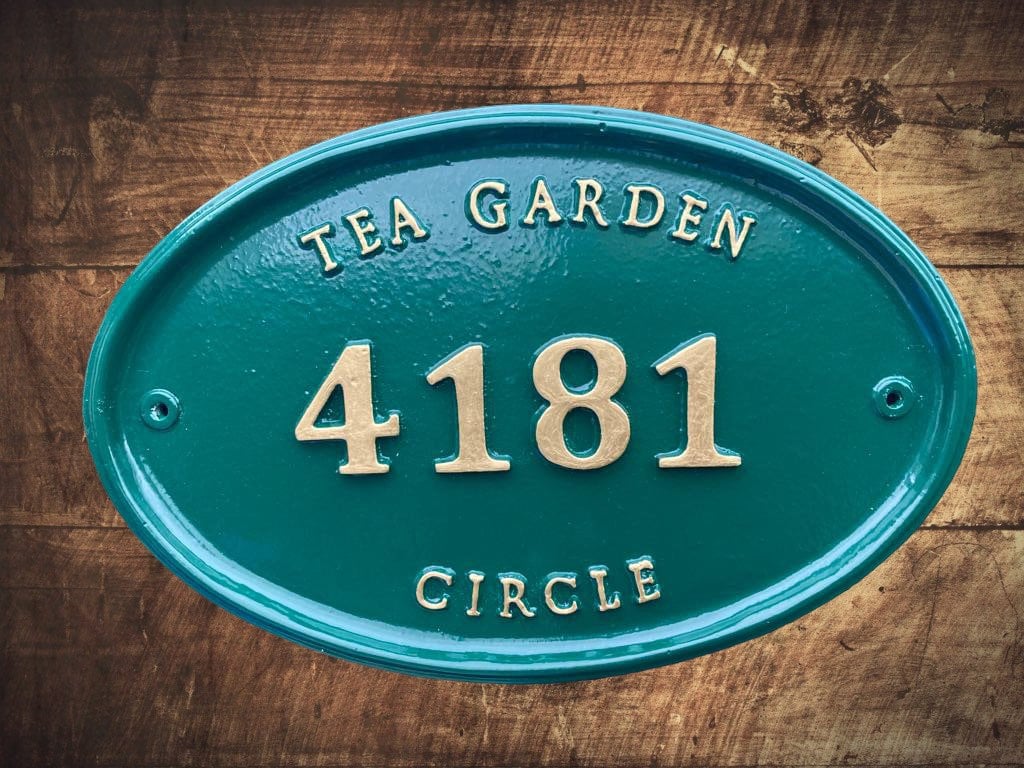 Address plaque for house, colonial style sign, personalized wedding gift, number plate