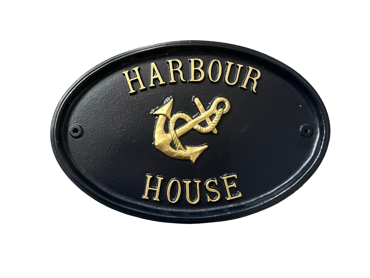 Handmade Colonial Address Plaque, Cast Metal House Sign