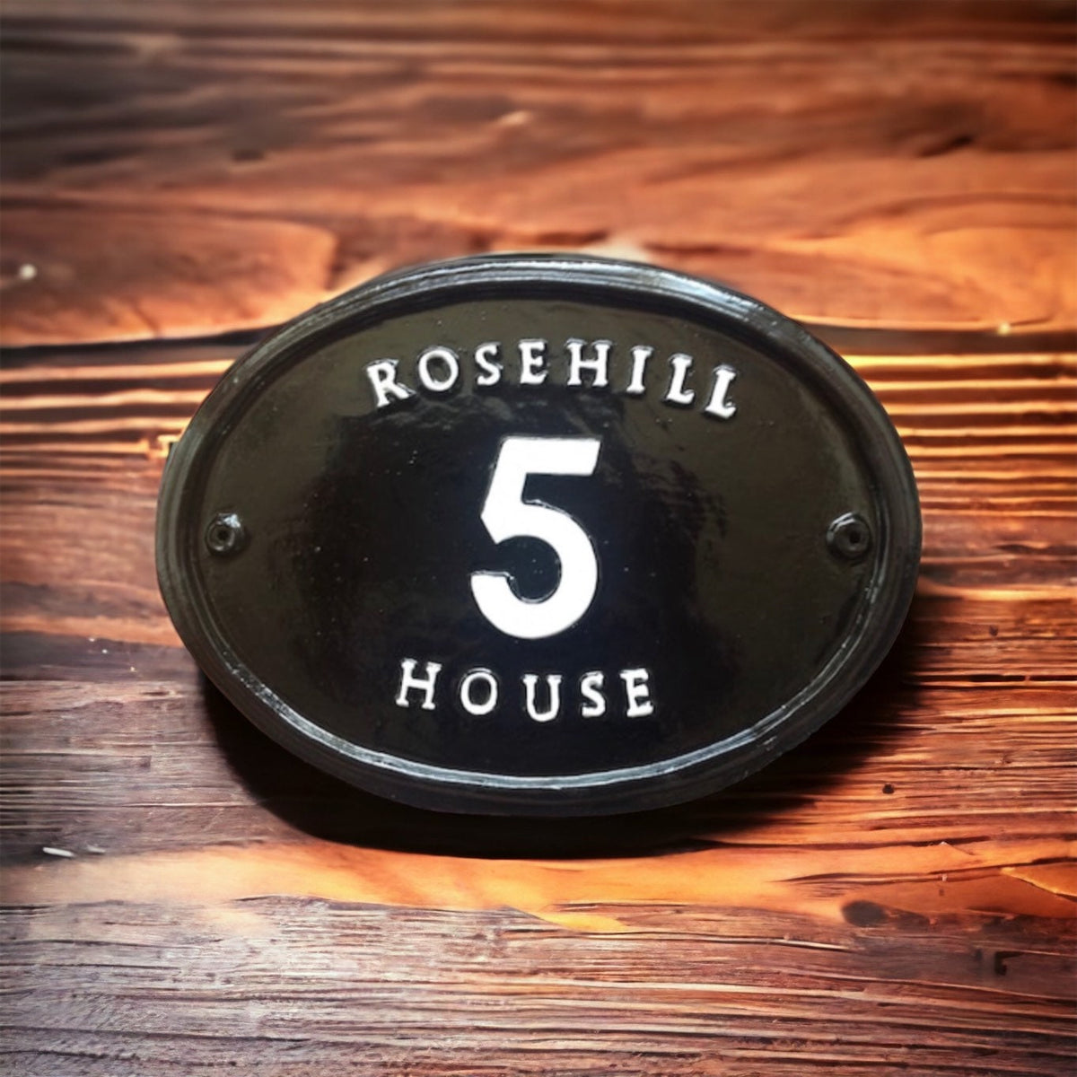 Handmade Cast Aluminum House Number Sign, Personalized Address Plaque