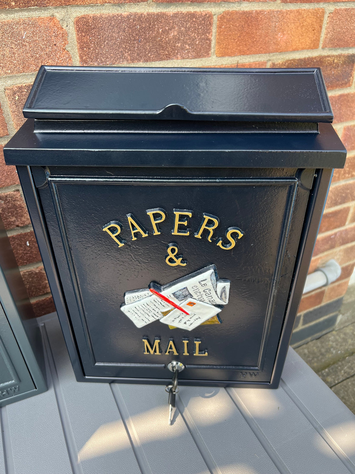 Designer Mail Box, Bespoke Custom Mailbox, Exclusive Postbox, Unique Post Box, Royal Blue