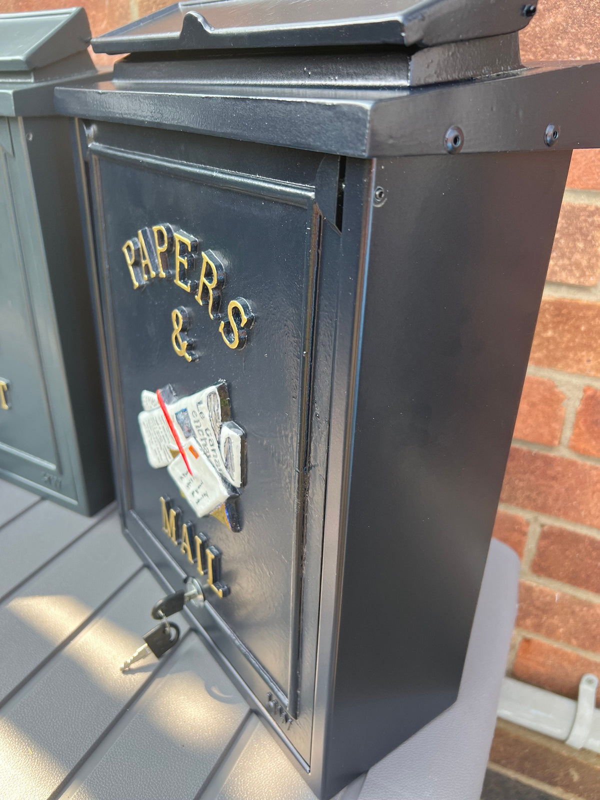 Designer Mail Box, Bespoke Custom Mailbox, Exclusive Postbox, Unique Post Box, Royal Blue
