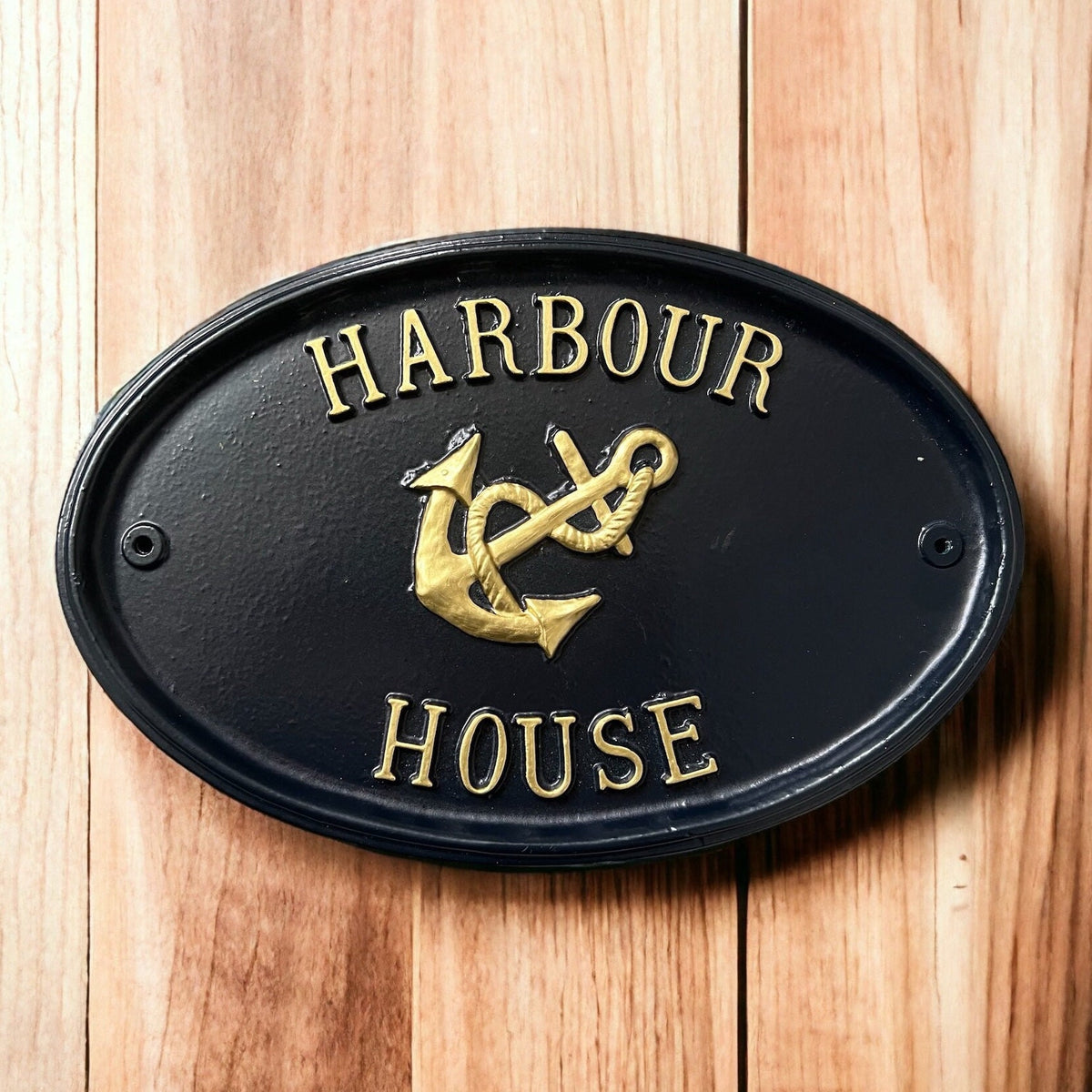 Handmade Colonial Address Plaque, Cast Metal House Sign