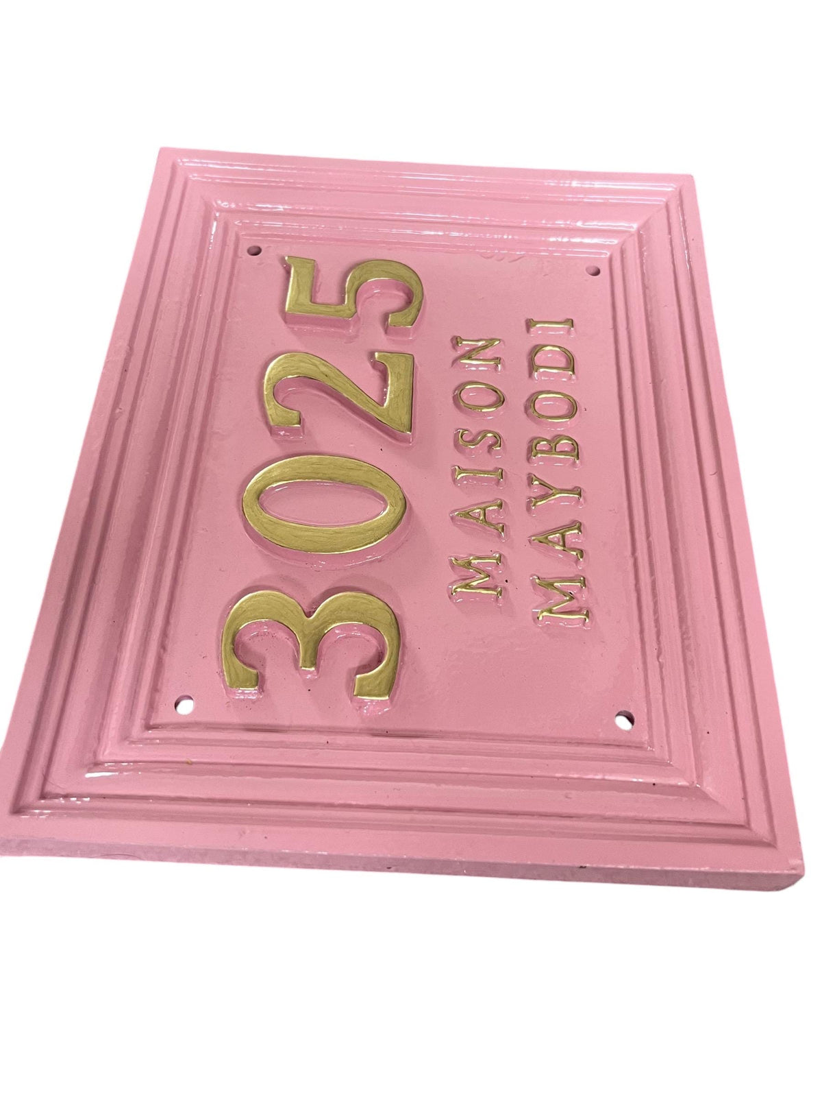 Handmade Cast Aluminum Address Sign, Custom House Plaque