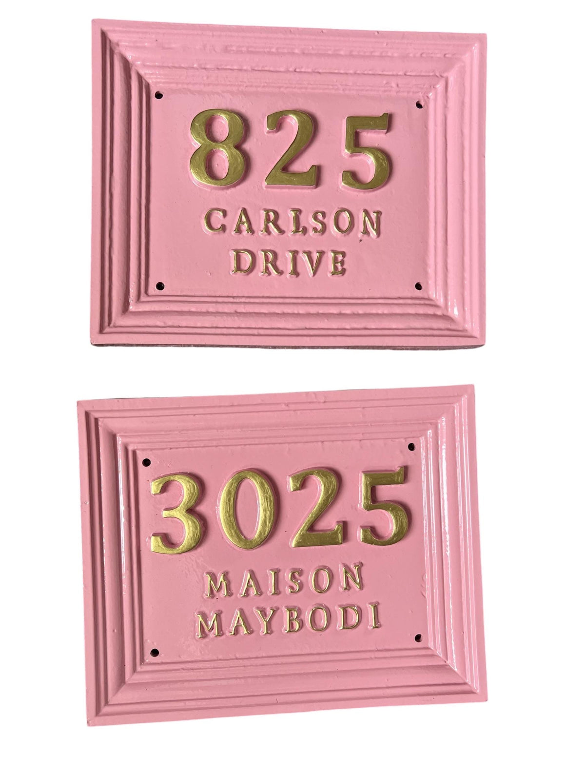 Handmade Cast Aluminum Address Sign, Custom House Plaque